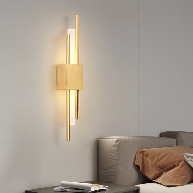 Light My House Emporium LED Wall Lamp | Modern Black & Gold Hardwired