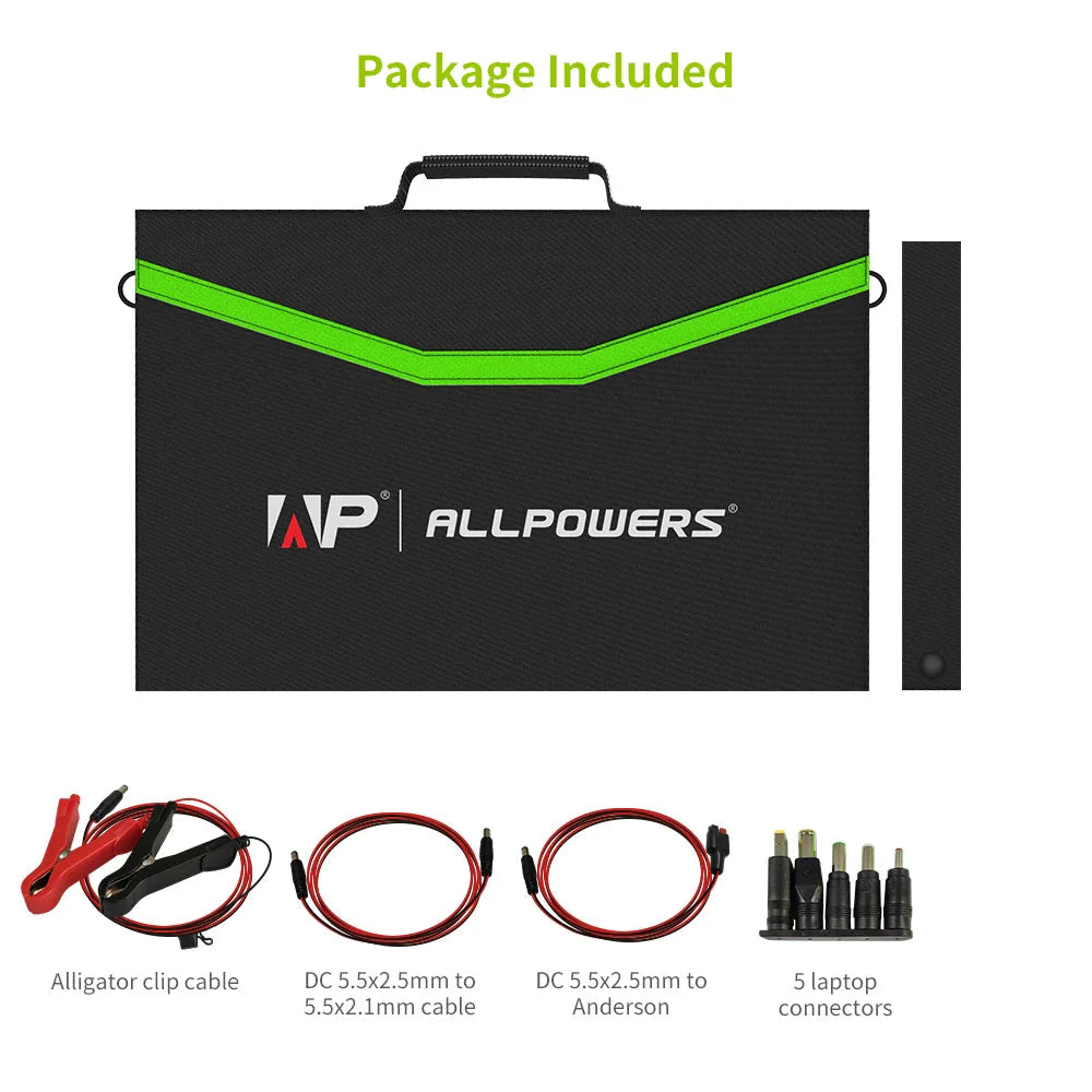 ALLPOWERS 200W Portable Solar Panel | Foldable IP66 Waterproof Charger
