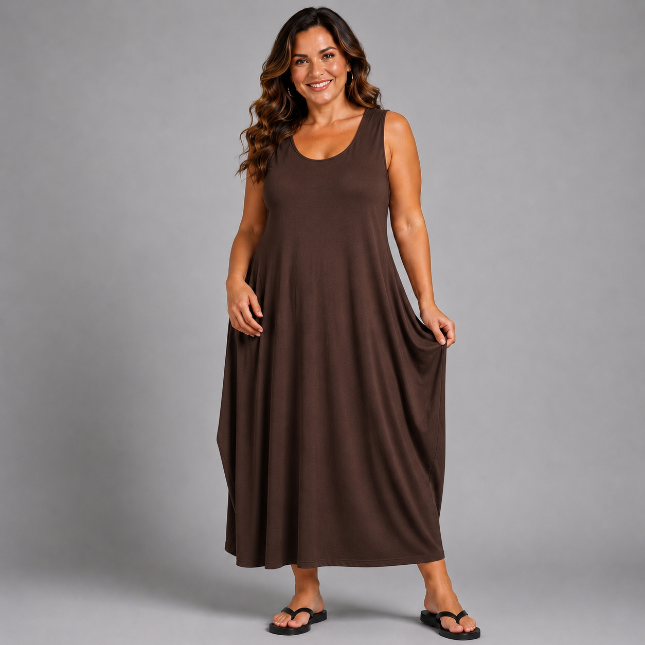 ROCKTHOSECURVES SLEEVELESS T-SHIRT DRESS SUMMER CASUAL STYLE