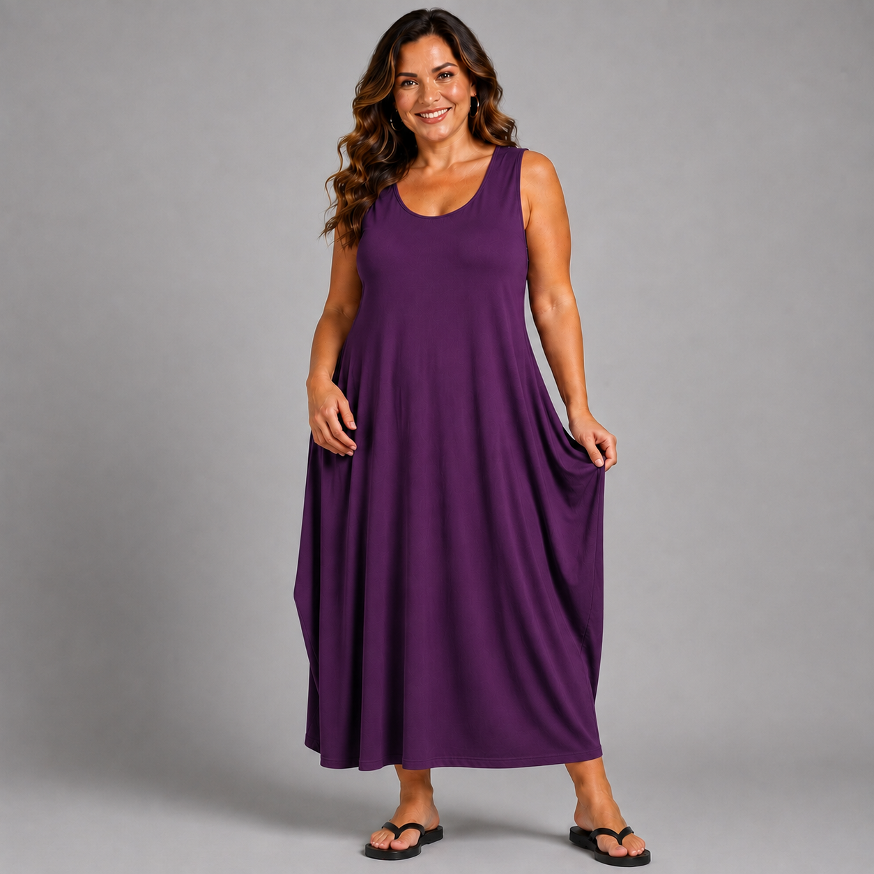 ROCKTHOSECURVES SLEEVELESS T-SHIRT DRESS SUMMER CASUAL STYLE