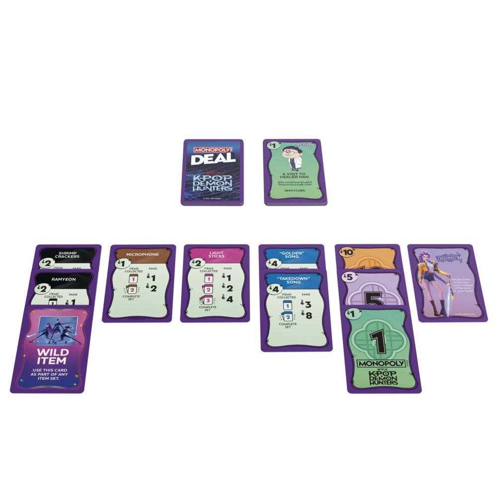 Monopoly Deal: KPop Demon Hunters Card Game by Snaps – Family Strategy
