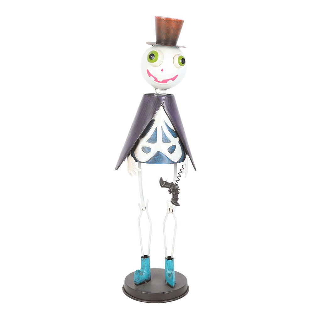Kate's Clothing Skeleton Ornament – Metal Gothic Top Hat Halloween Decor