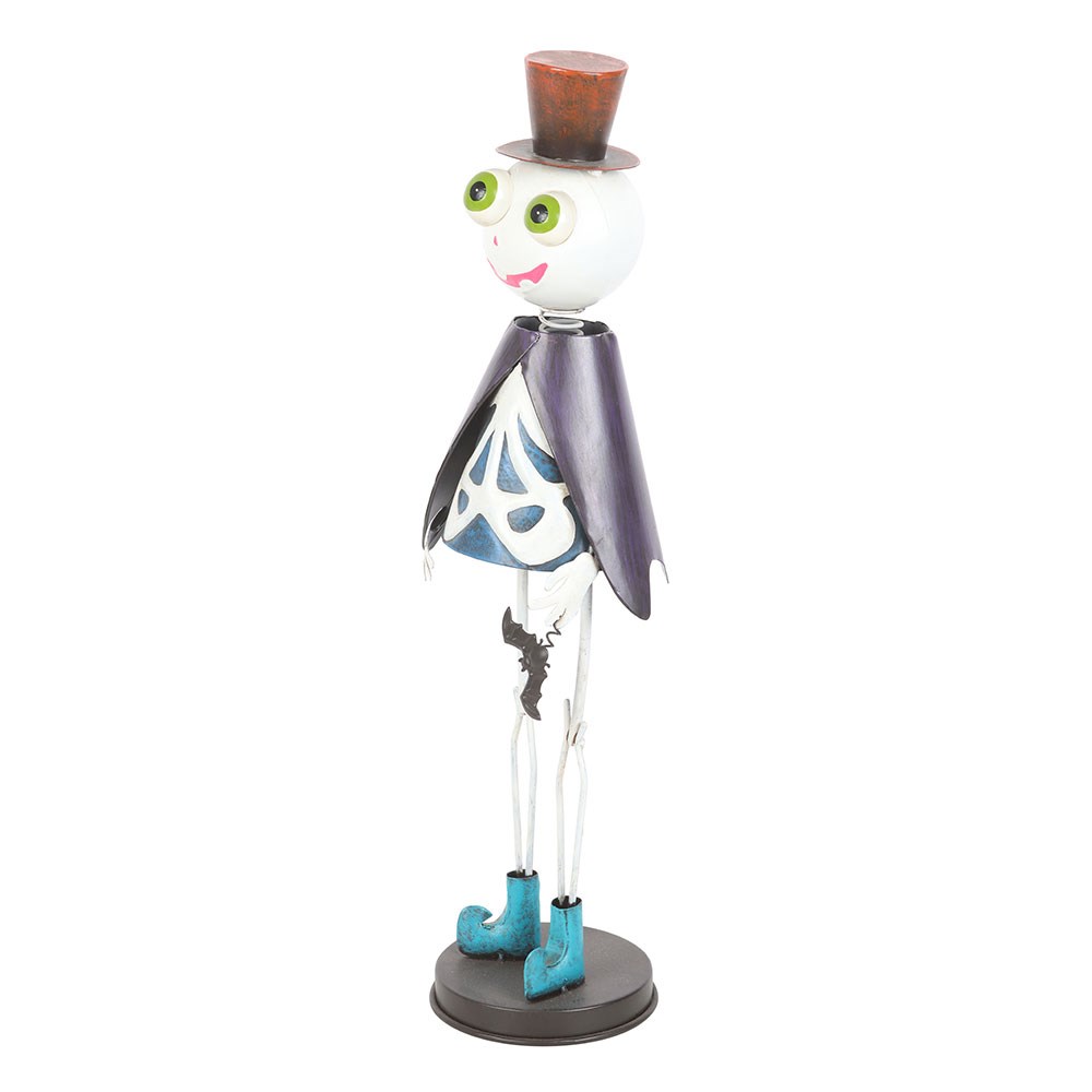 Kate's Clothing Skeleton Ornament – Metal Gothic Top Hat Halloween Decor