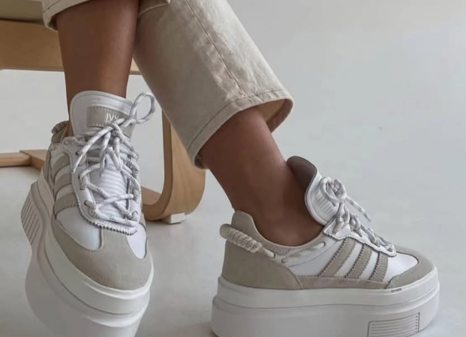 Adidas Ivy Park Super Sleek 72 Icy Park White Leather Platform Trainers