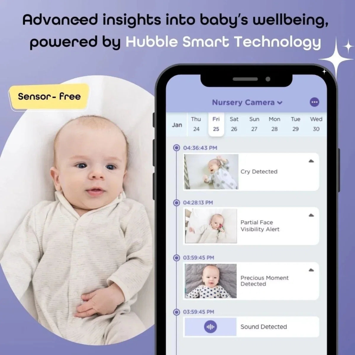 Hubble Pal SkyVision AI Pro 5" Video Baby Camera & Monitor