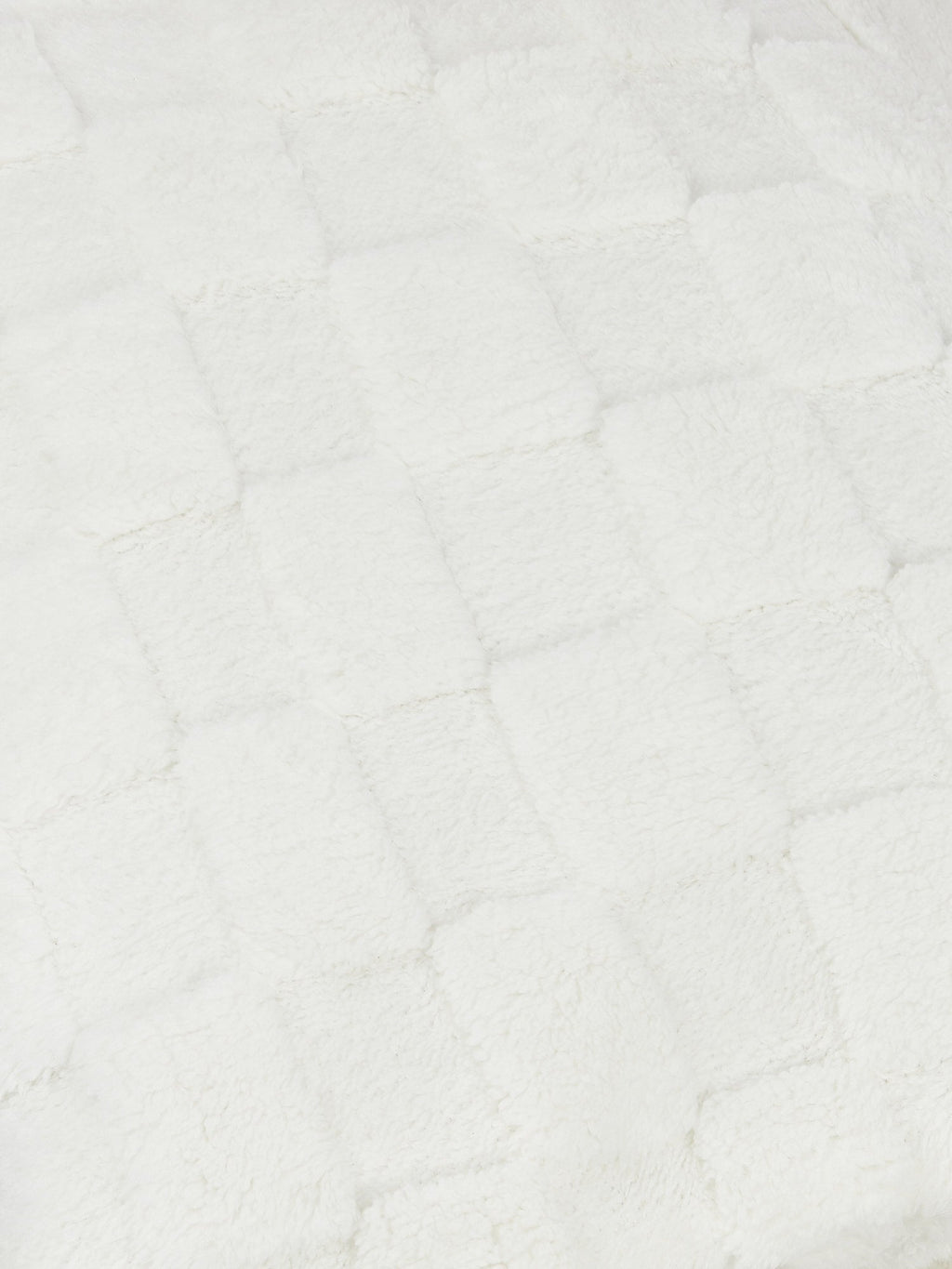 Plush Jacquard Throw & Cushion Set in Bright White