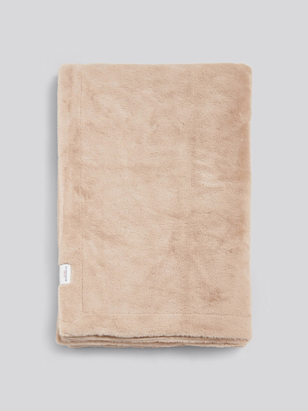 Premium Fur-Style Throw Camel
