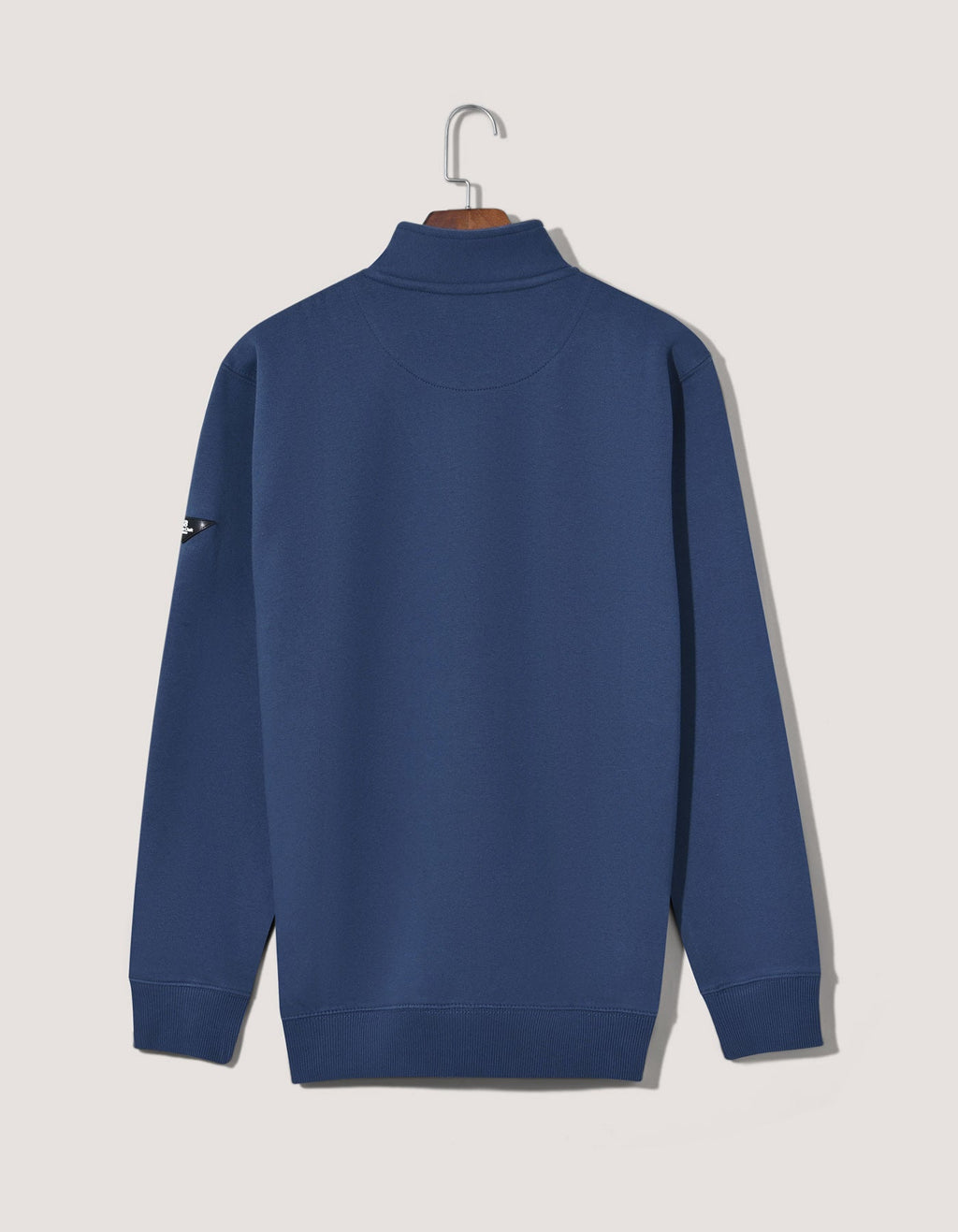Mid Blue Mock Neck Fleece Zipper