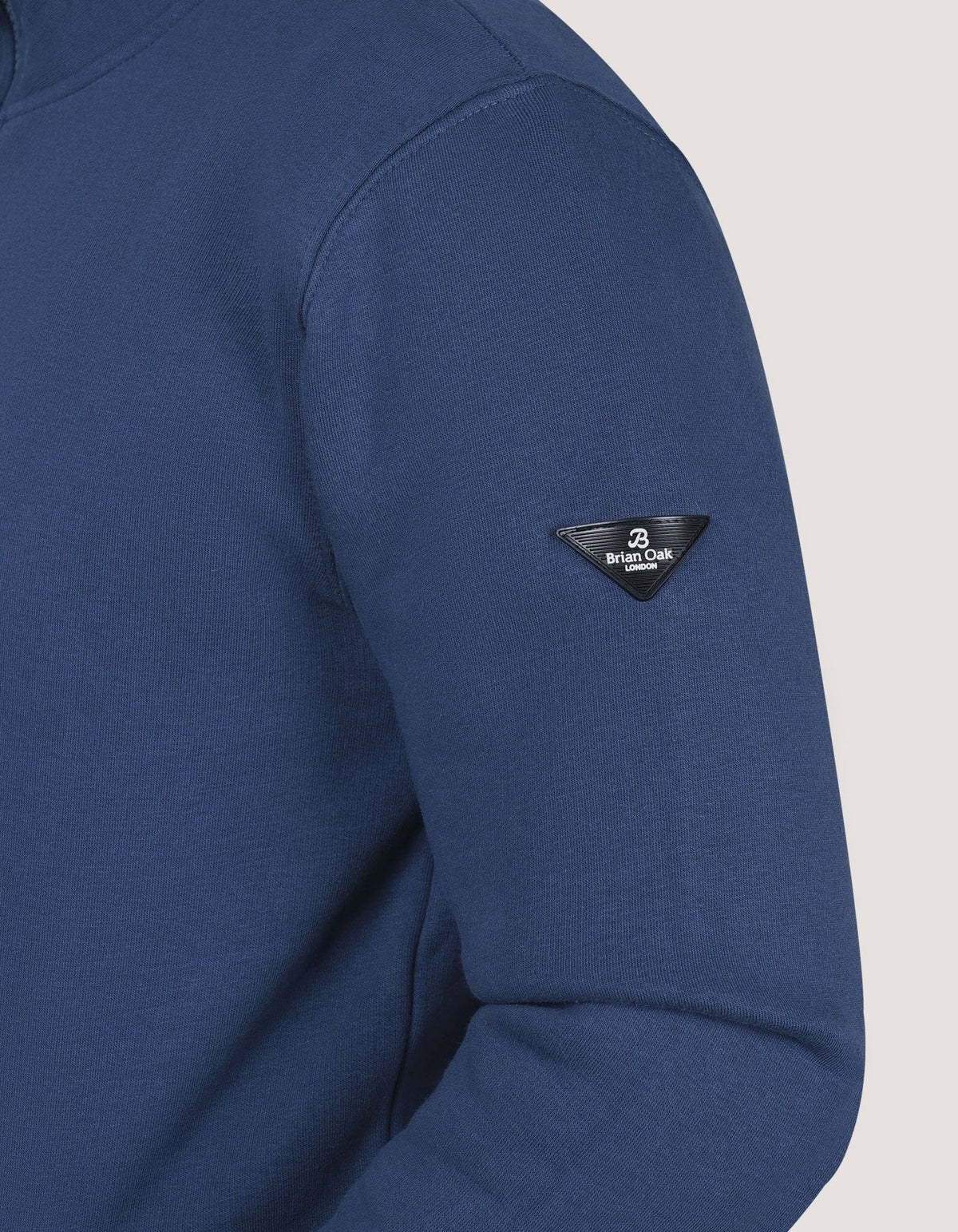 Mid Blue Mock Neck Fleece Zipper