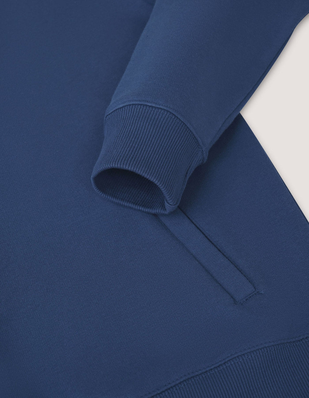 Mid Blue Mock Neck Fleece Zipper