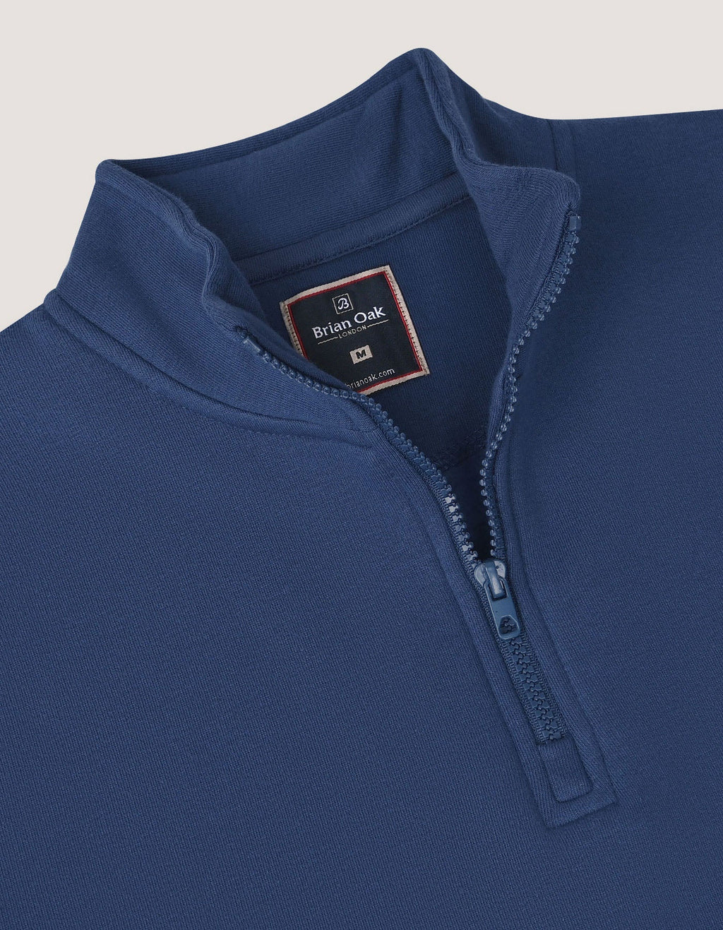 Mid Blue Mock Neck Fleece Zipper