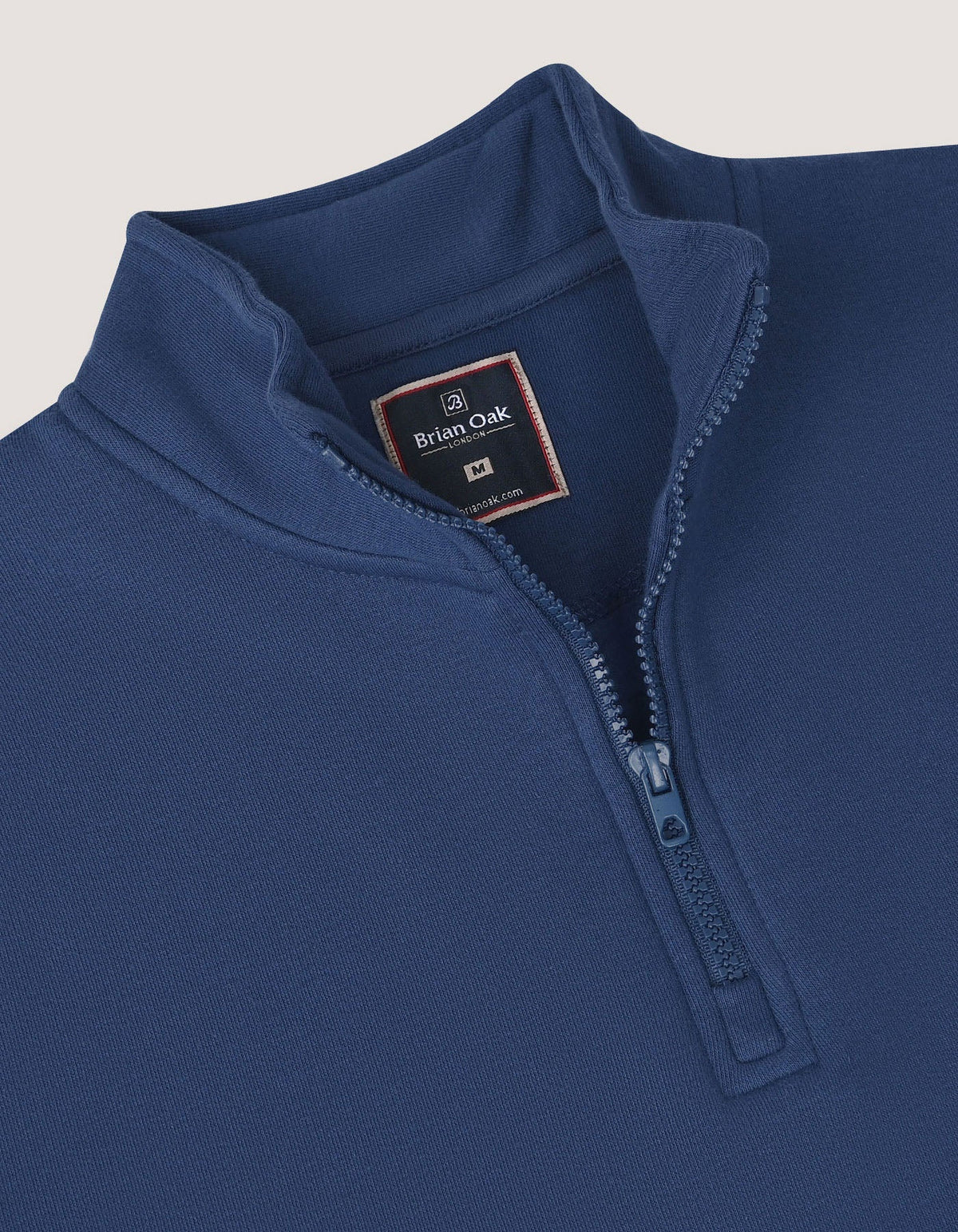 Mid Blue Mock Neck Fleece Zipper