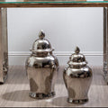 Orsina Kensington Townhouse Small Silver Ceramic Decorative Jar