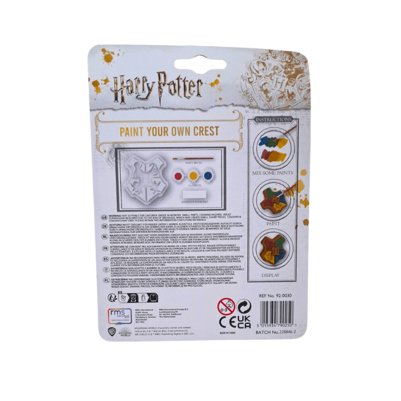 Harry Potter Paint Your Own Crest DIY Kit - Hogwarts Craft Set