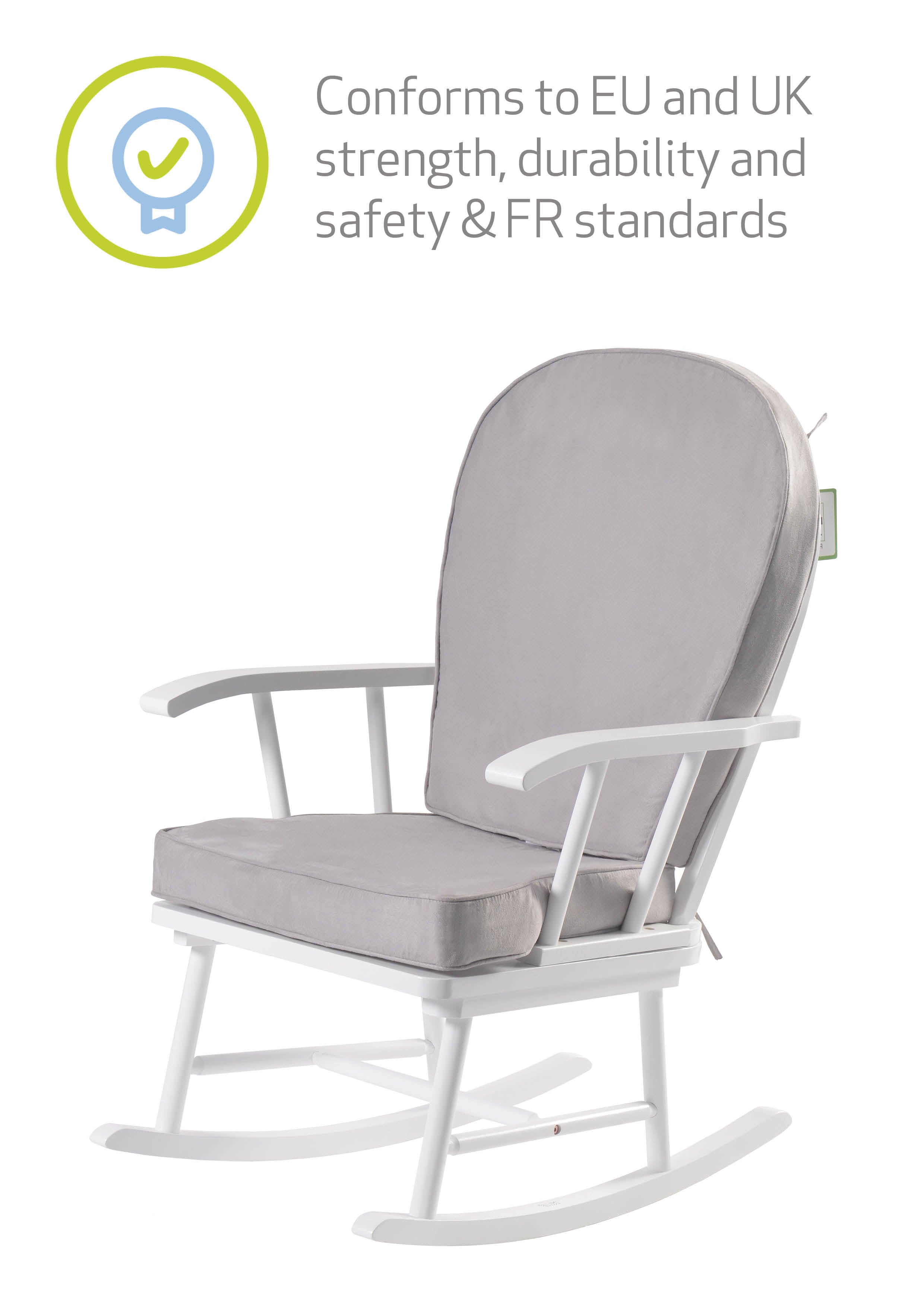 Hart Nursing Rocking Chair - White/Grey