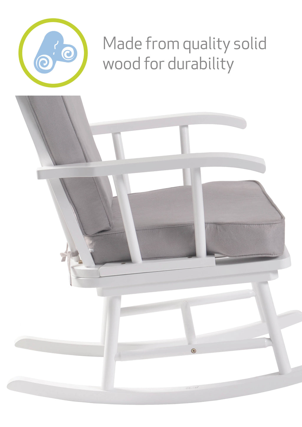 Hart Nursing Rocking Chair - White/Grey