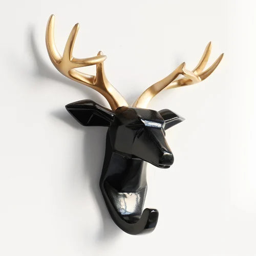 Geometric Animal Wall Hooks – Decorative Resin Key, Towel & Umbrella Hangers