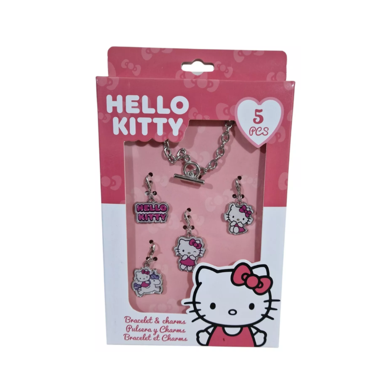 Hello Kitty Charm Bracelet Set – Cute Character Jewelry by PoundFun