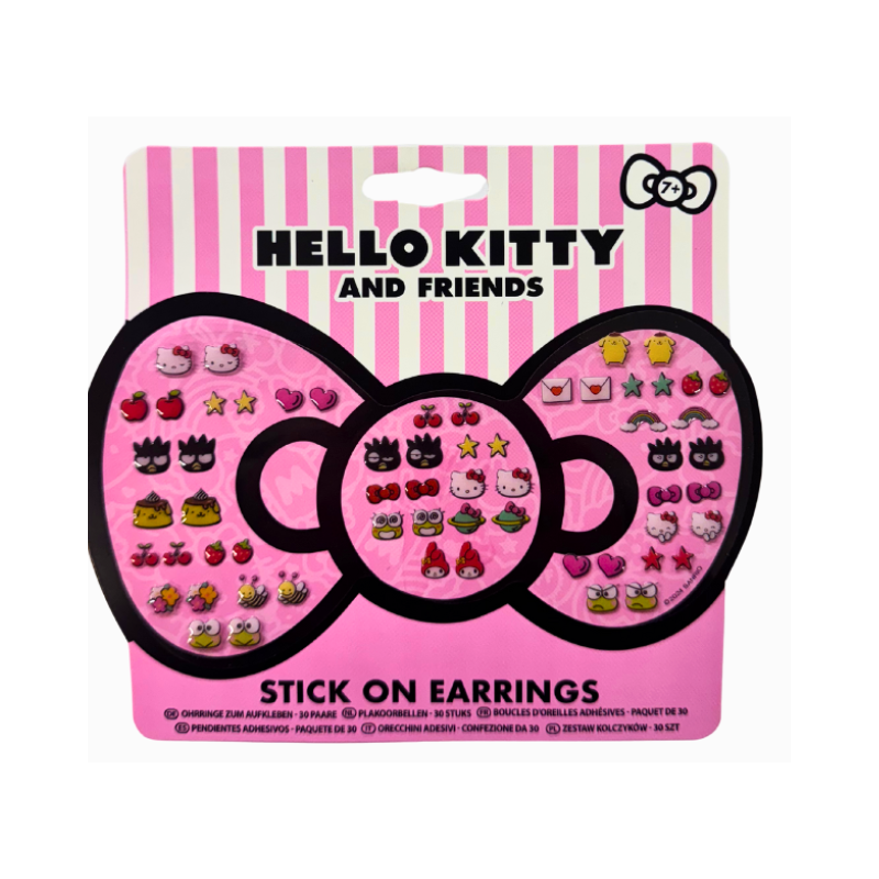 Hello Kitty Stick-On Earrings | Kids Non-Pierced Jewelry by PoundFun