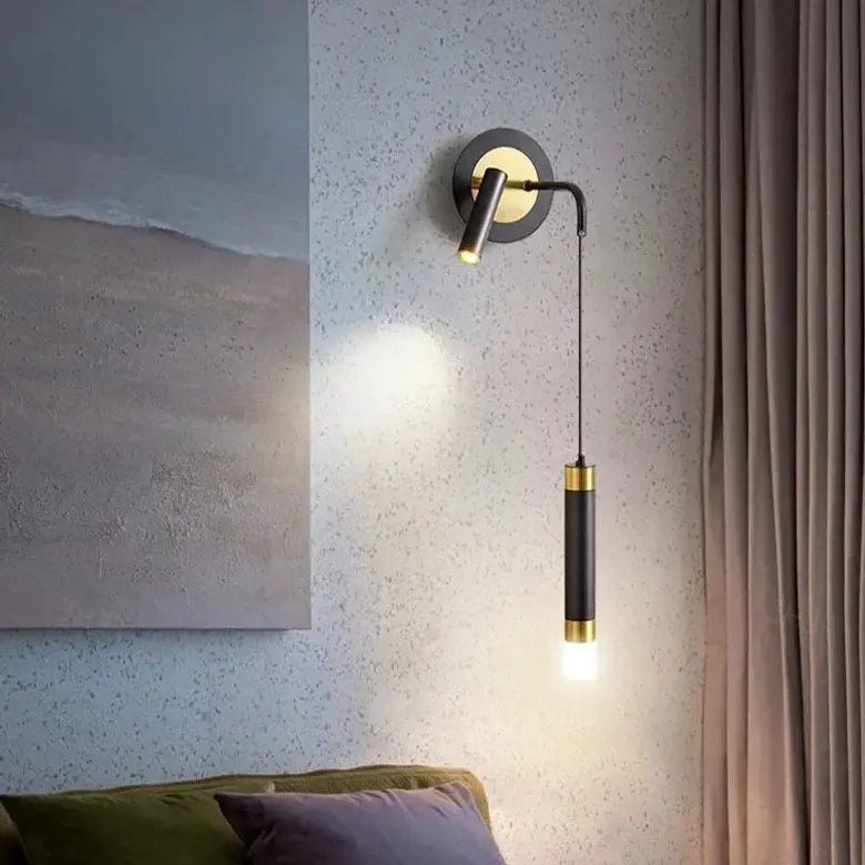 Light My House Gold LED Wall Lamp with Reading Light | Modern Sconce