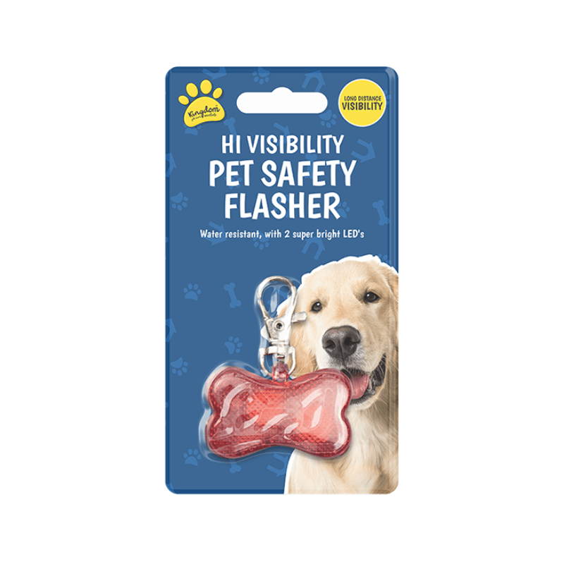 PoundFun Hi Visibility Pet Safety Flasher – LED Night Walking Light