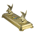 Harry Potter Hogwarts Wand Stand – Noble Collection Gold Metal Display