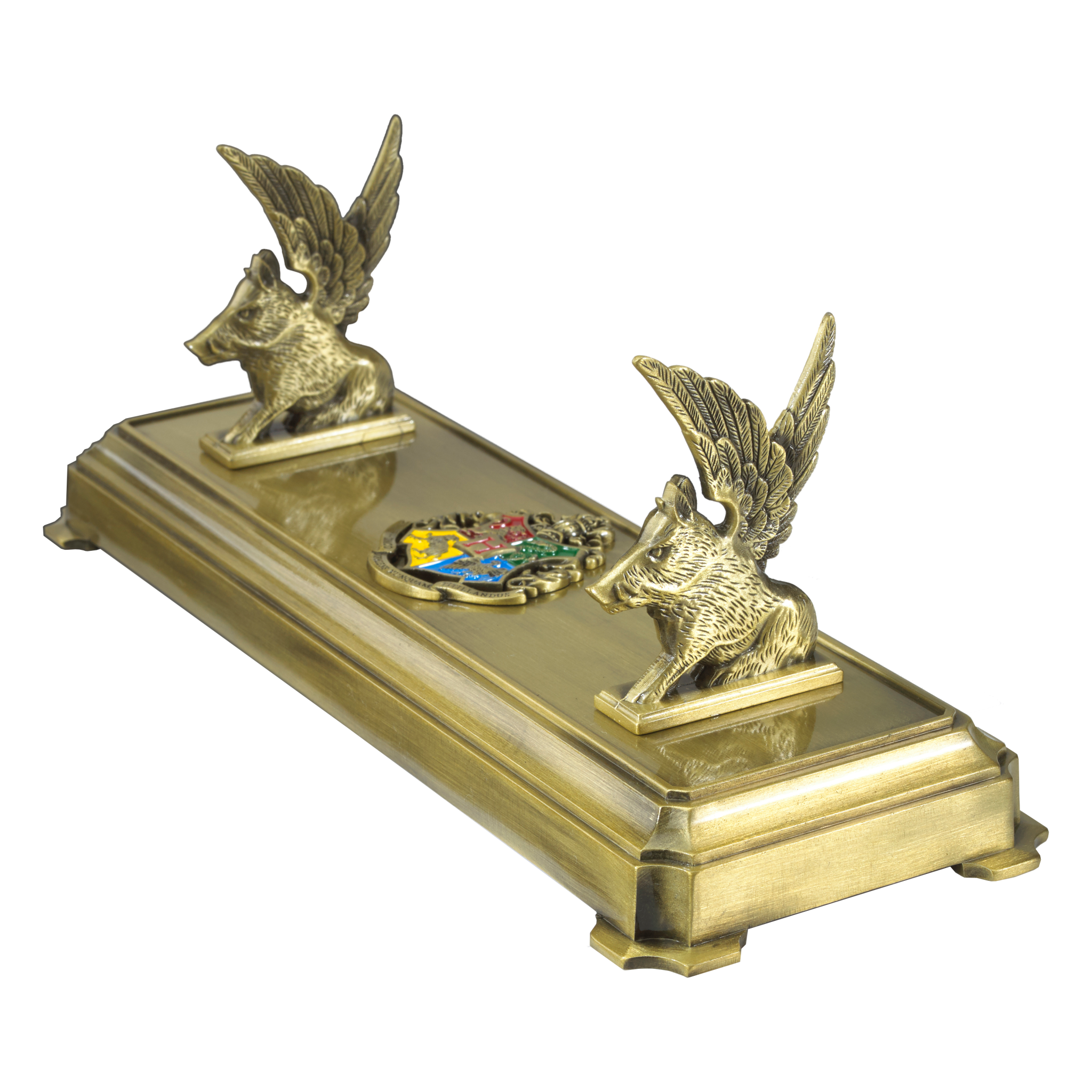 Harry Potter Hogwarts Wand Stand – Noble Collection Gold Metal Display