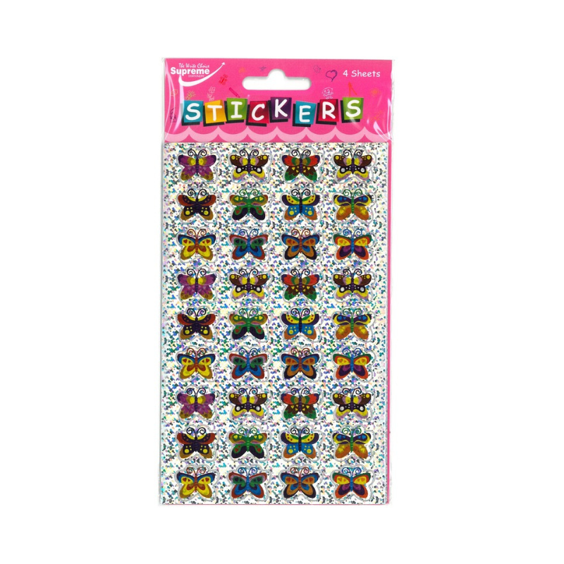 PoundFun Holographic Butterfly Stickers | Iridescent Vinyl Decals