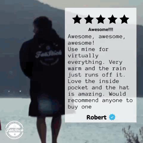 FatStick FatWrap Waterproof Recycled Fleece Changing Robe – Unisex Dry Coat