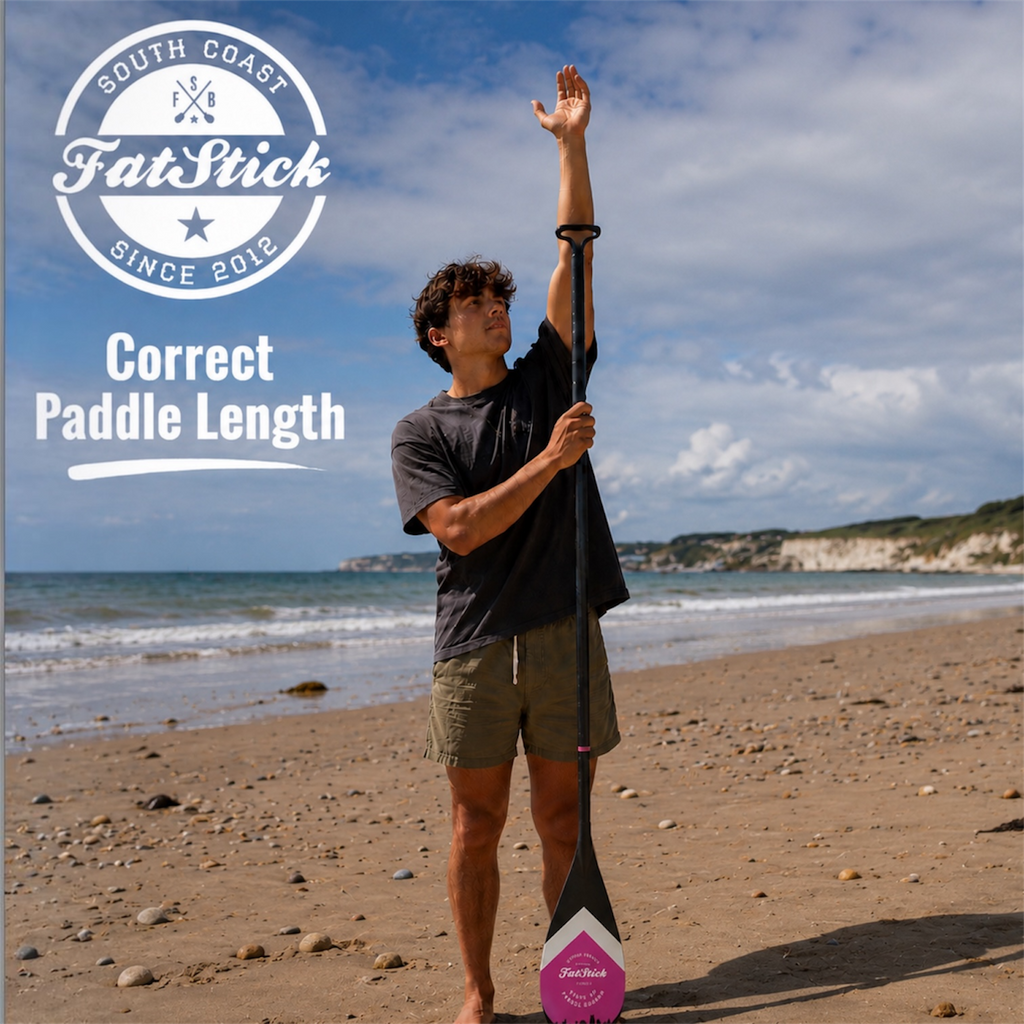 FatStick Boards Full Carbon 2 Piece Adjustable SUP Paddle – 545g