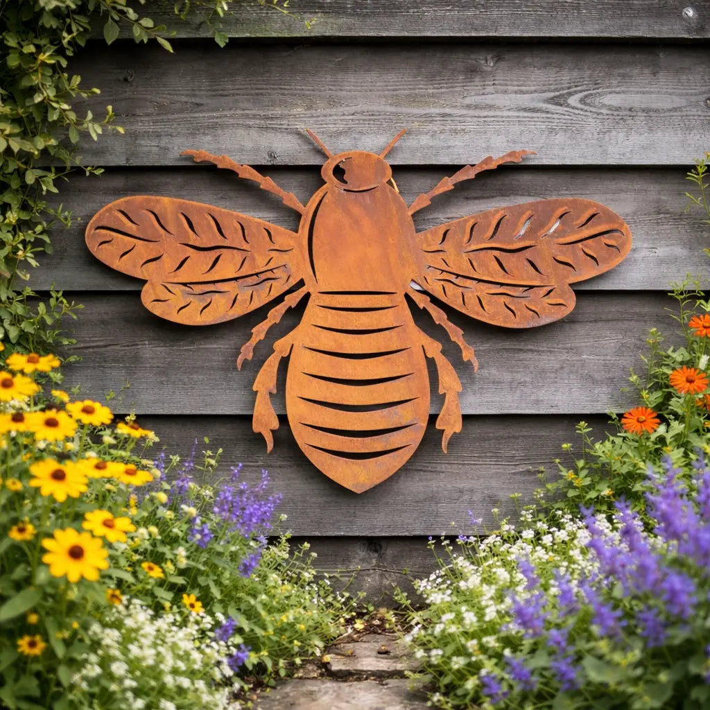 Rustic Warehouse Norfolk Large Metal Bee Wall Art – 2mm Steel Plaque