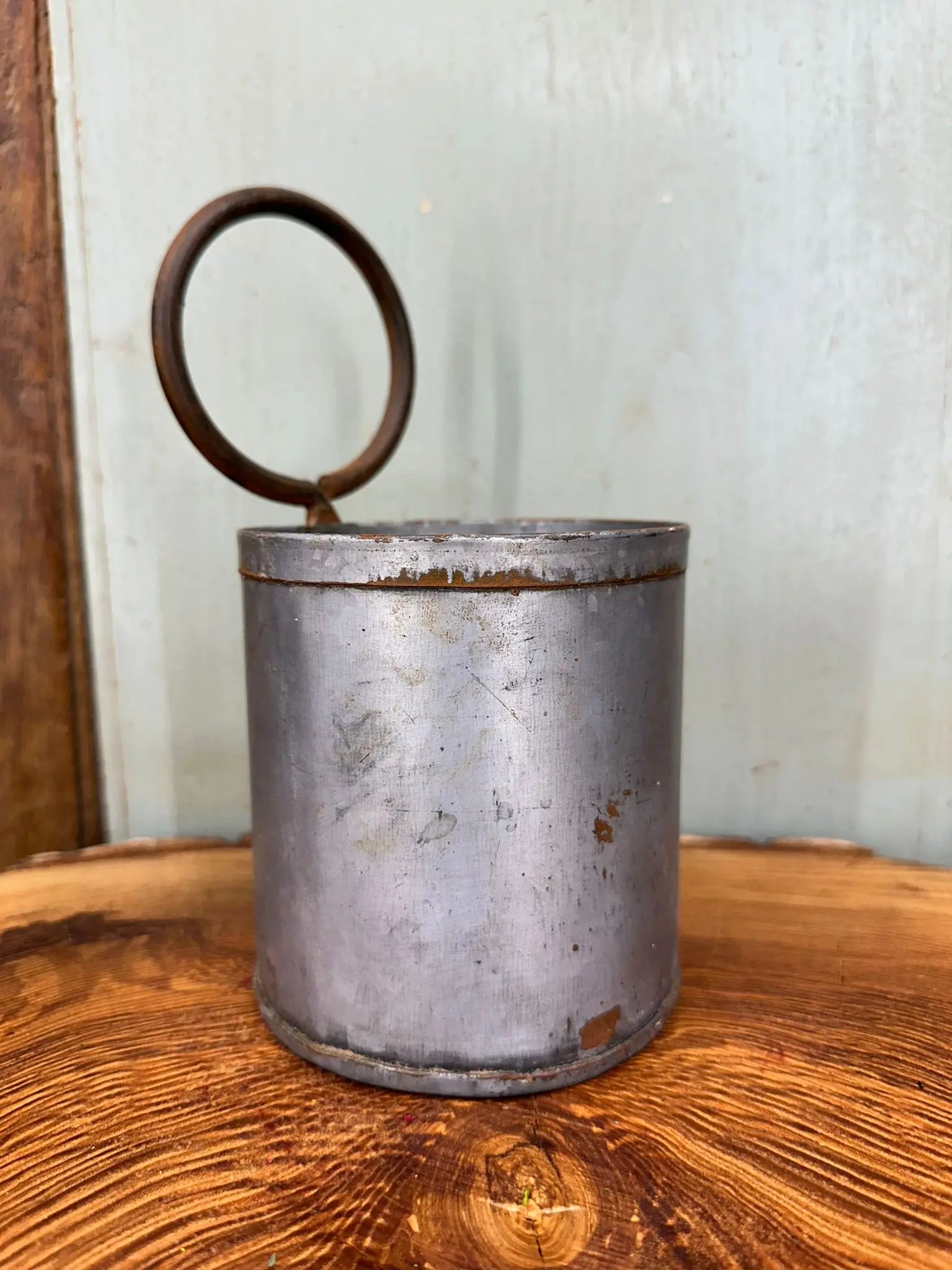 Rustic Warehouse Norfolk Antique Silver Metal Herb Planter & Desk Tidy