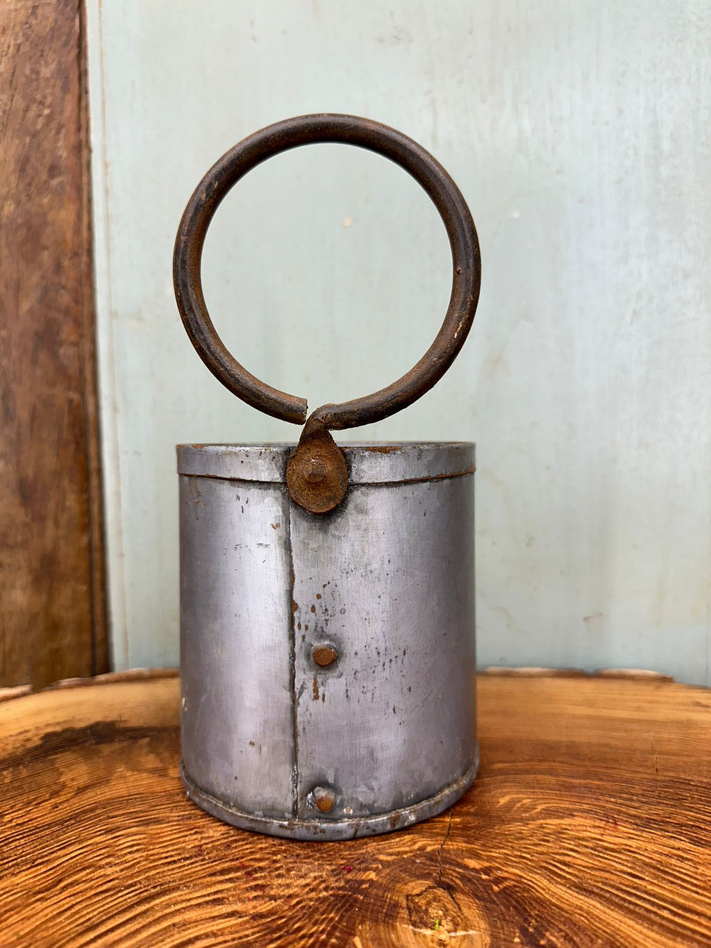 Rustic Warehouse Norfolk Antique Silver Metal Herb Planter & Desk Tidy
