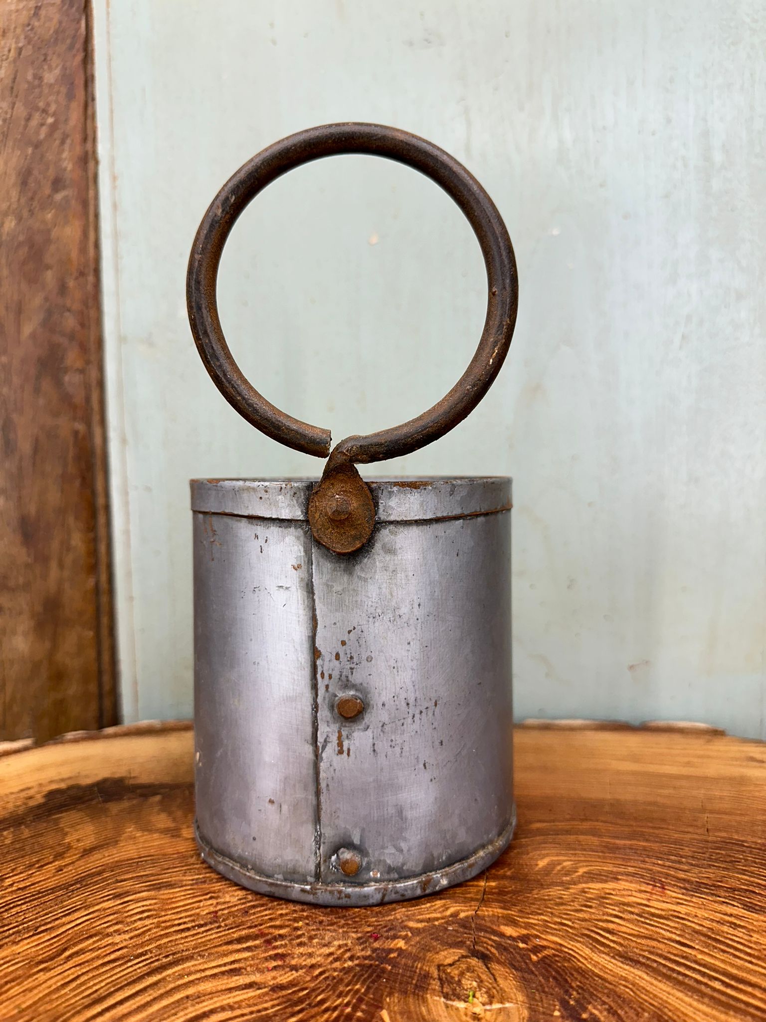 Rustic Warehouse Norfolk Antique Silver Metal Herb Planter & Desk Tidy