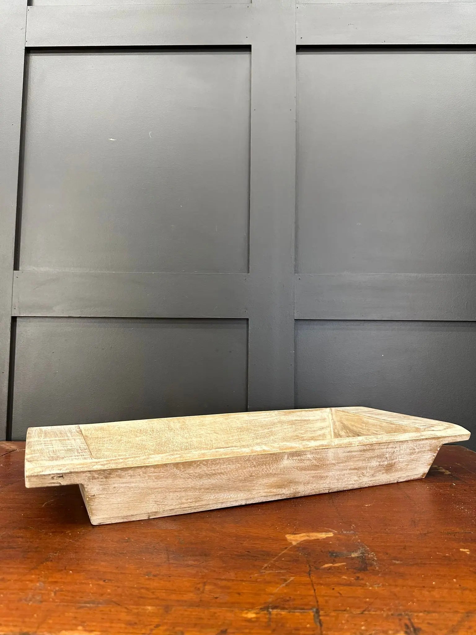 Rustic Warehouse Norfolk Whitewashed Wooden Serving Tray & Platter