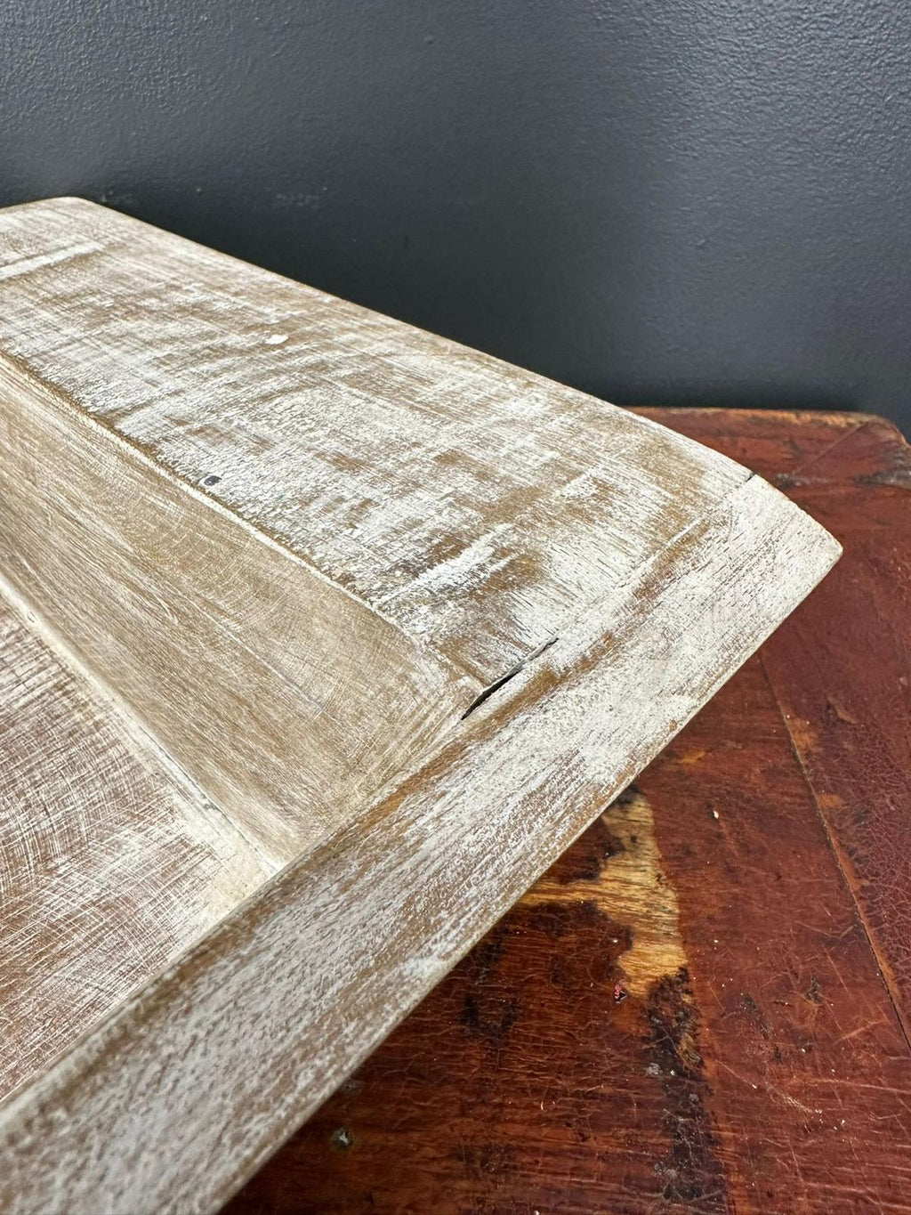 Rustic Warehouse Norfolk Whitewashed Wooden Serving Tray & Platter