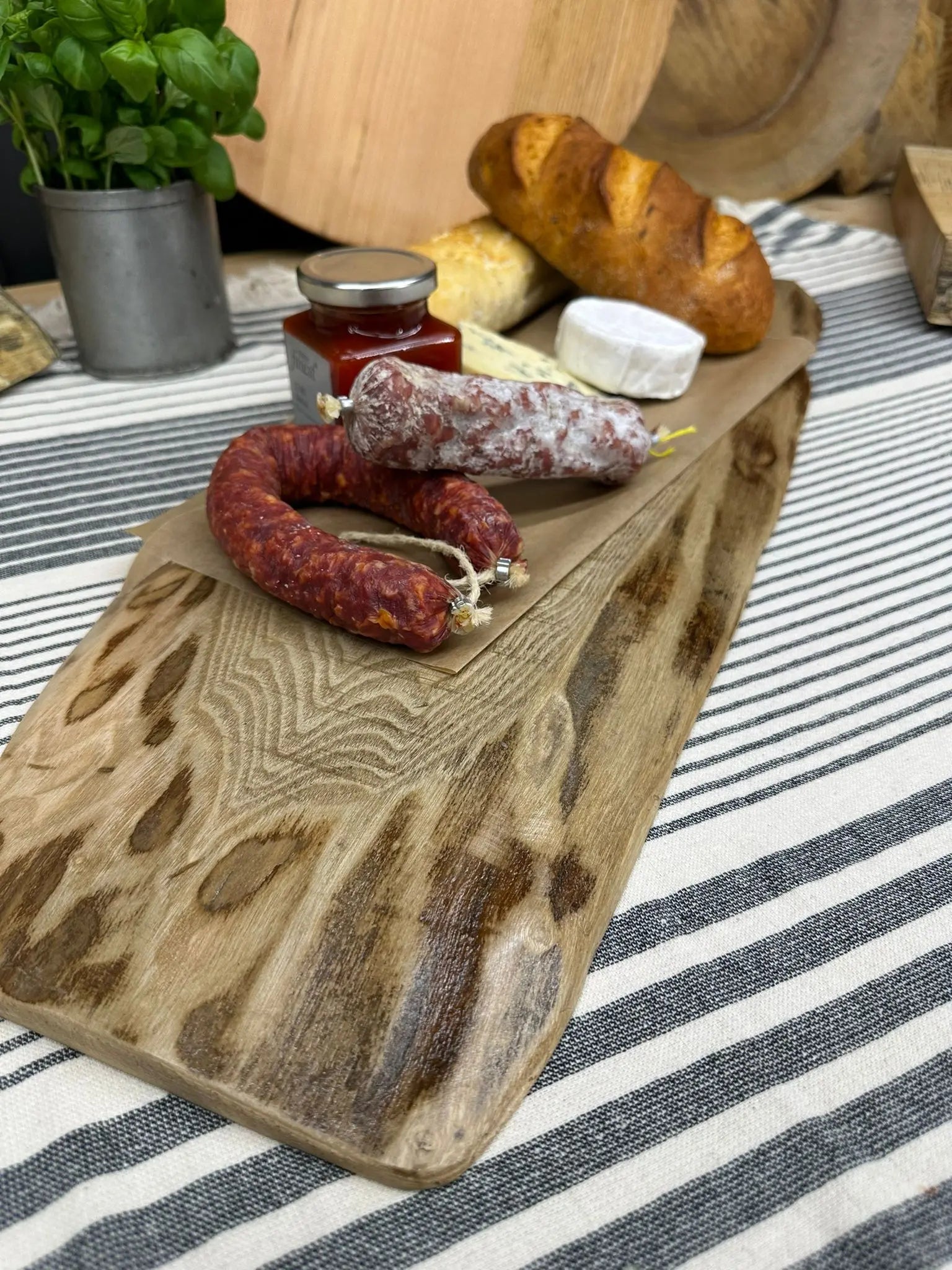 Wooden Chopping Board / Ash Wood/ Antipasti Cheese Sharing Platter / Live Edge