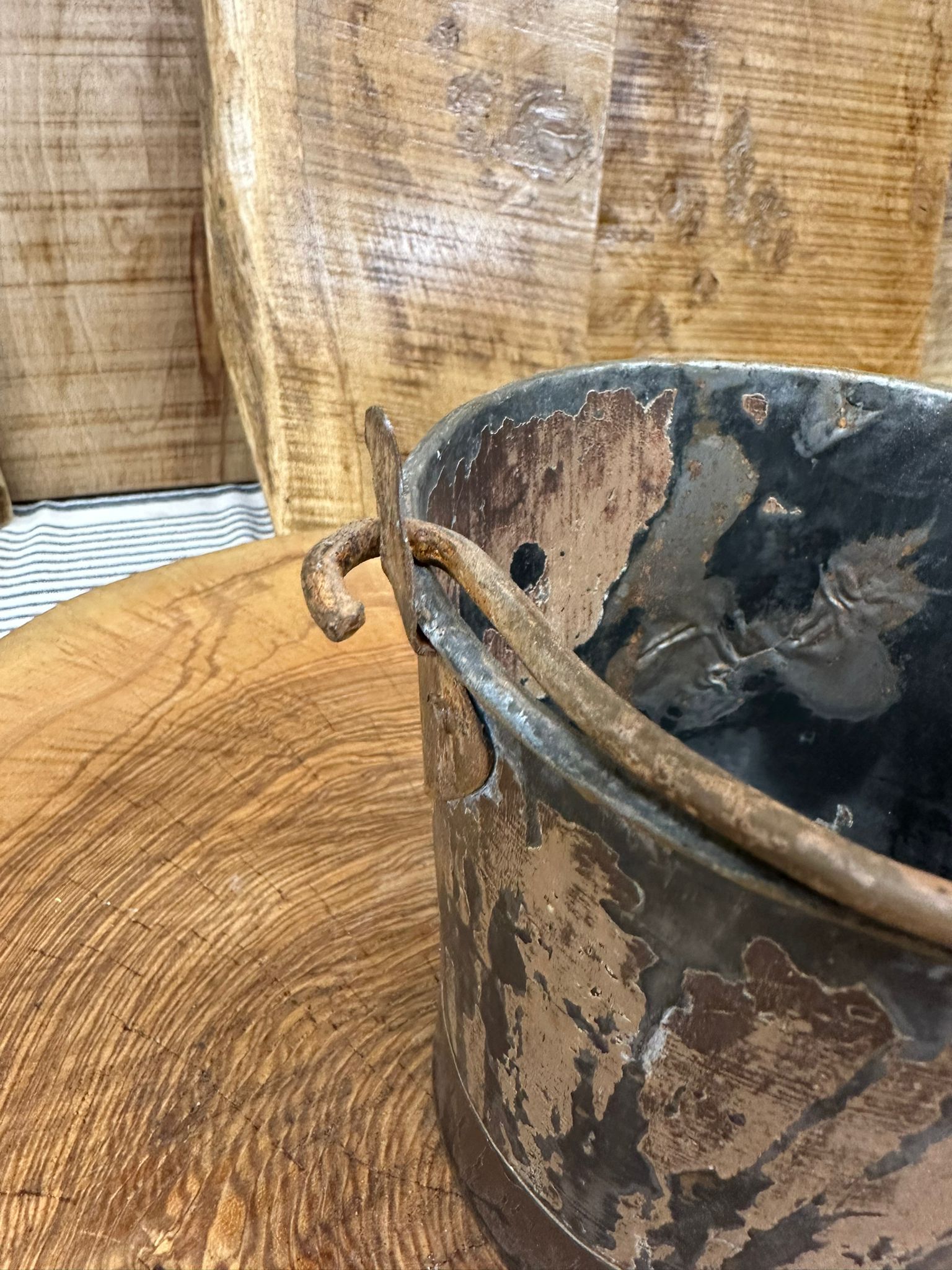 Rustic Warehouse Norfolk Vintage Metal Herb Planter – Small Plant Pot
