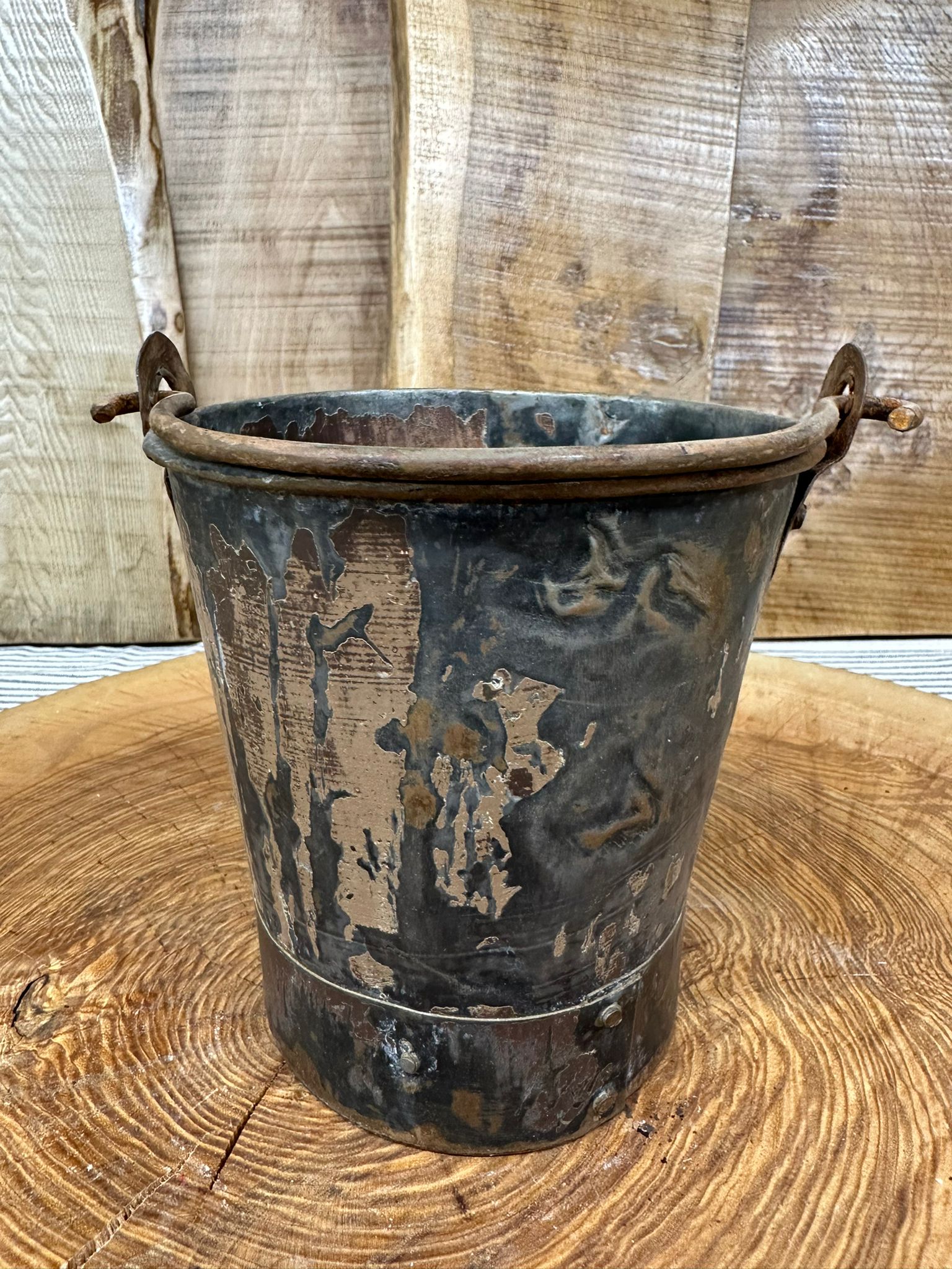 Rustic Warehouse Norfolk Vintage Metal Herb Planter – Small Plant Pot