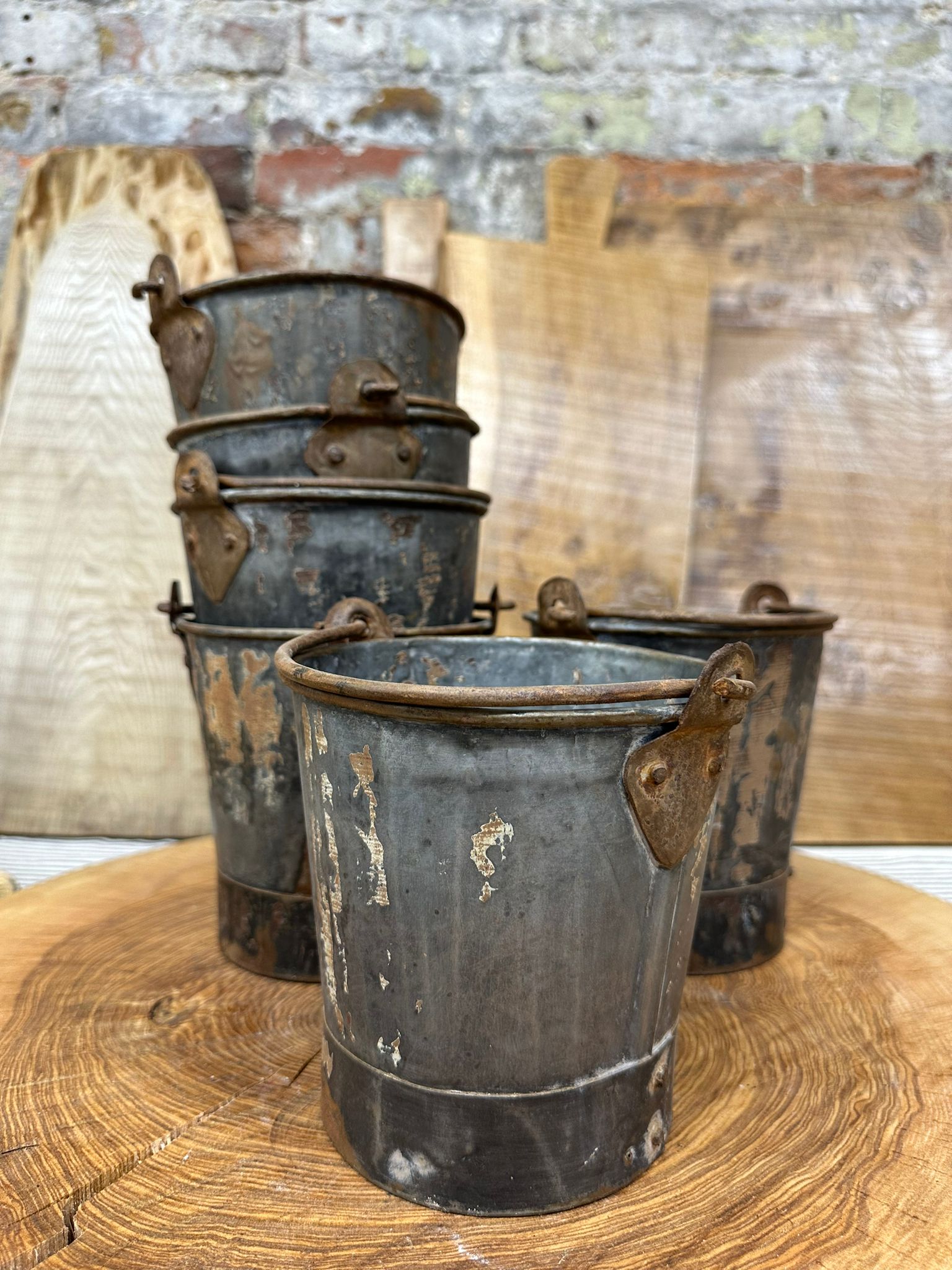 Rustic Warehouse Norfolk Vintage Metal Herb Planter – Small Plant Pot