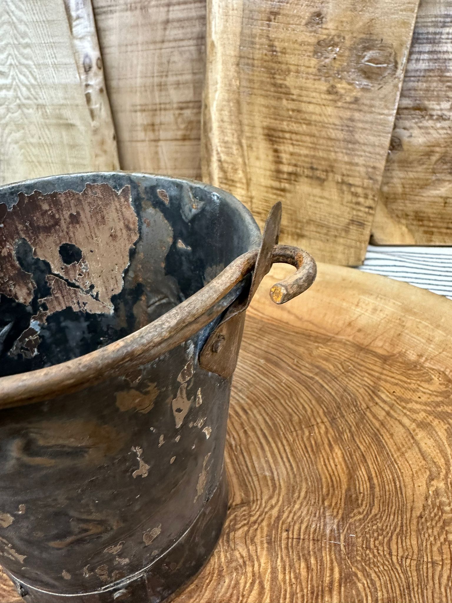 Rustic Warehouse Norfolk Vintage Metal Herb Planter – Small Plant Pot