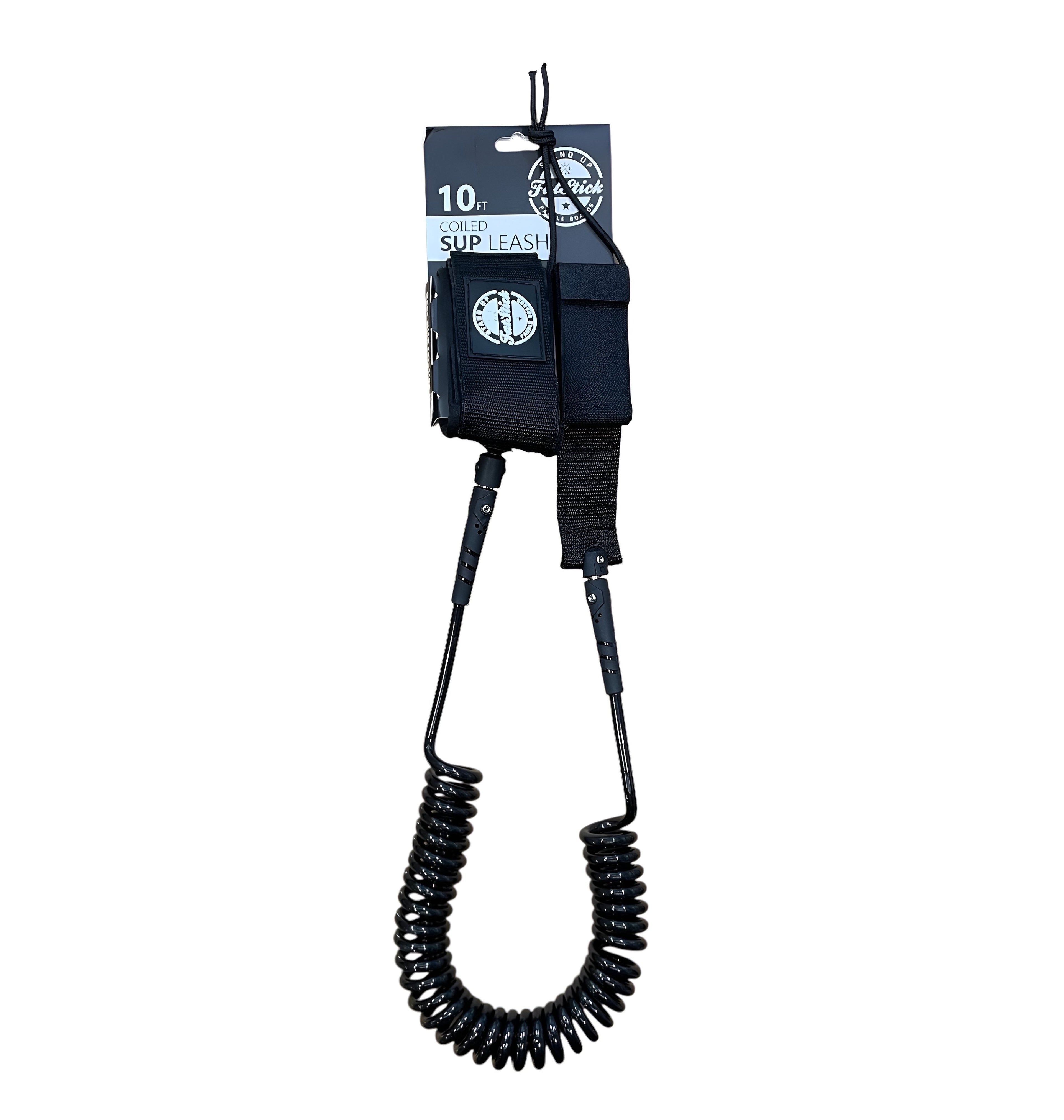 FatStick Boards Coiled SUP Paddle Board Ankle Leash – 10ft Safety Cord