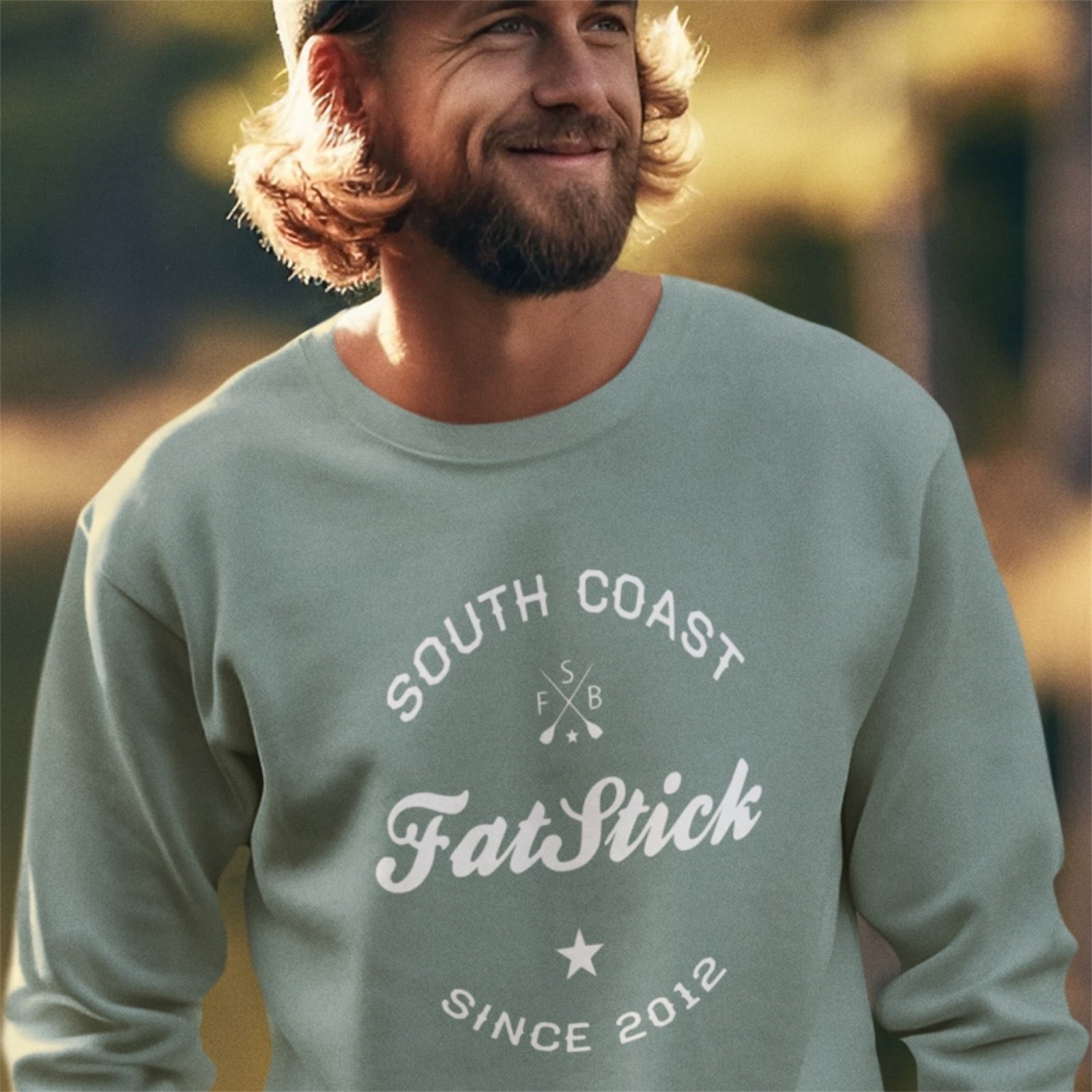 FatStick South Coast Unisex Sweatshirt – Eco-Friendly Cotton Sweater
