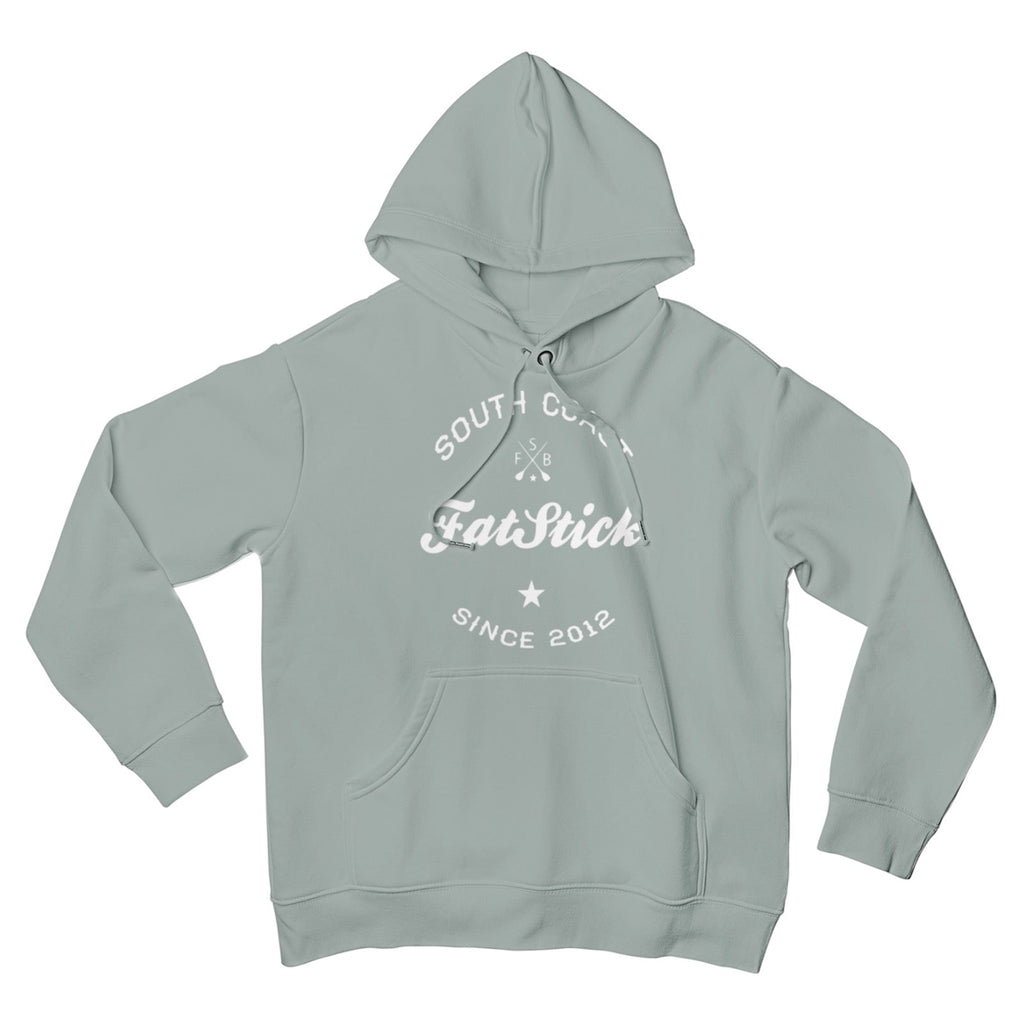 FatStick South Coast Unisex Hoodie – Eco-Friendly Cotton Flock Print