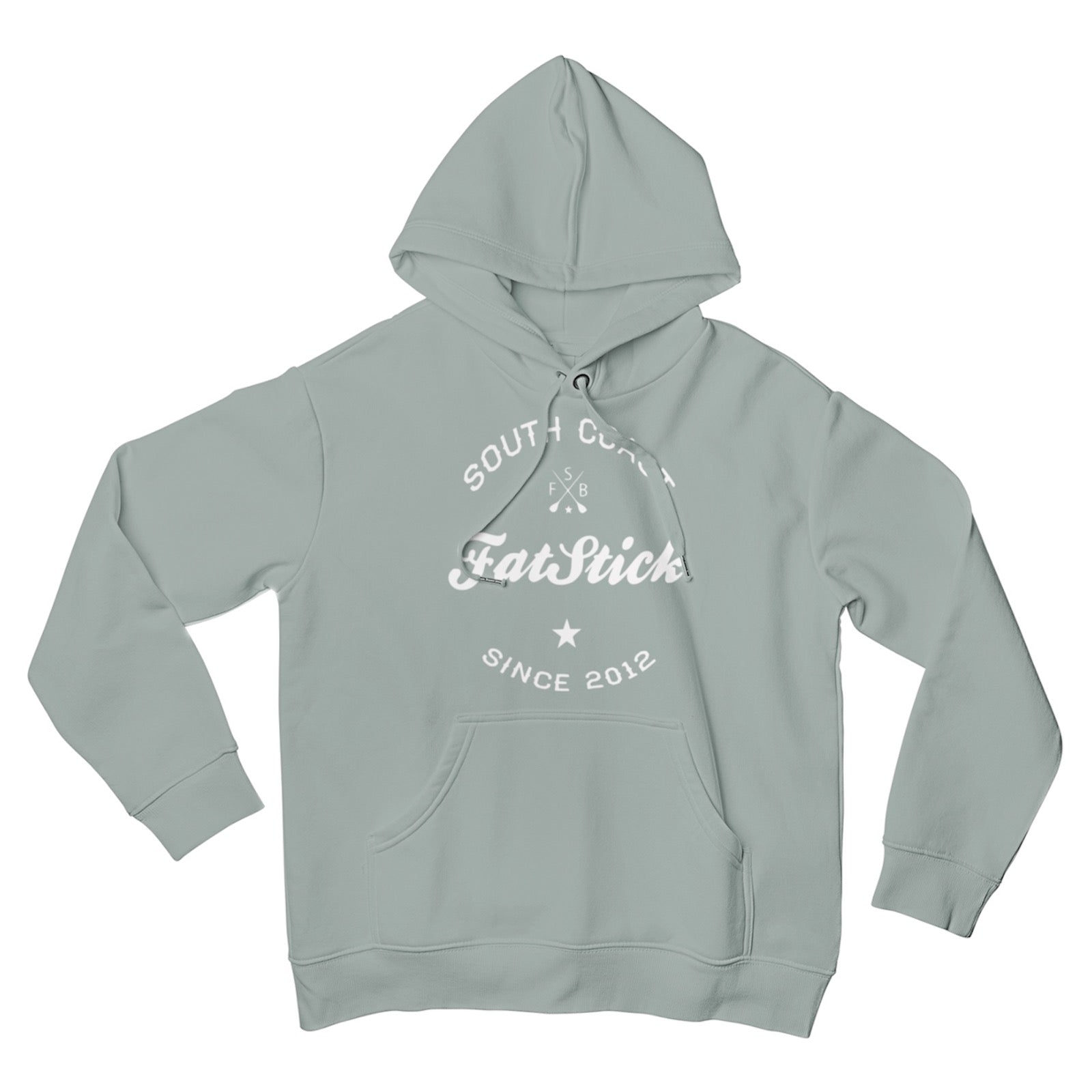 FatStick South Coast Unisex Hoodie – Eco-Friendly Cotton Flock Print