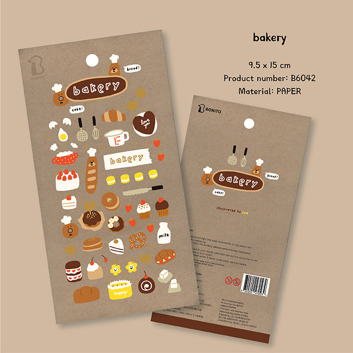 Bonito Bakery Korean Stickers - Whimsical Journaling & Planner Decals
