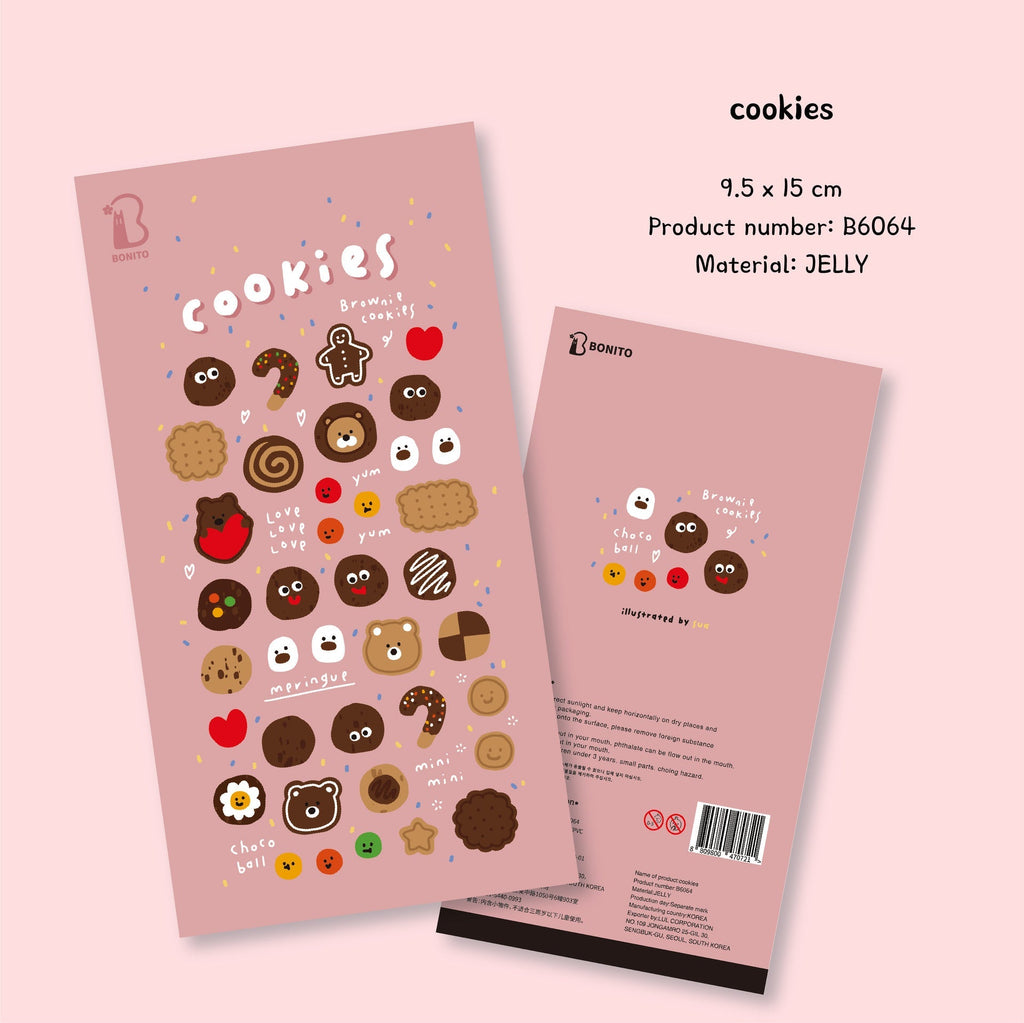 LuLuFun Studio Bonito Cookies Cute Sticker Sheet for Journaling