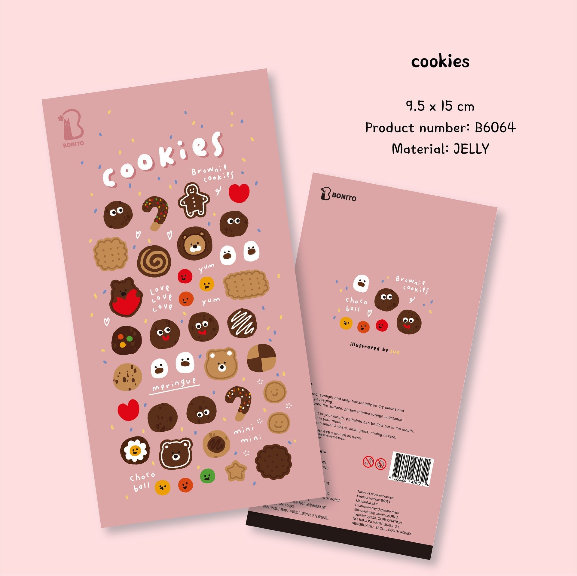 LuLuFun Studio Bonito Cookies Cute Sticker Sheet for Journaling