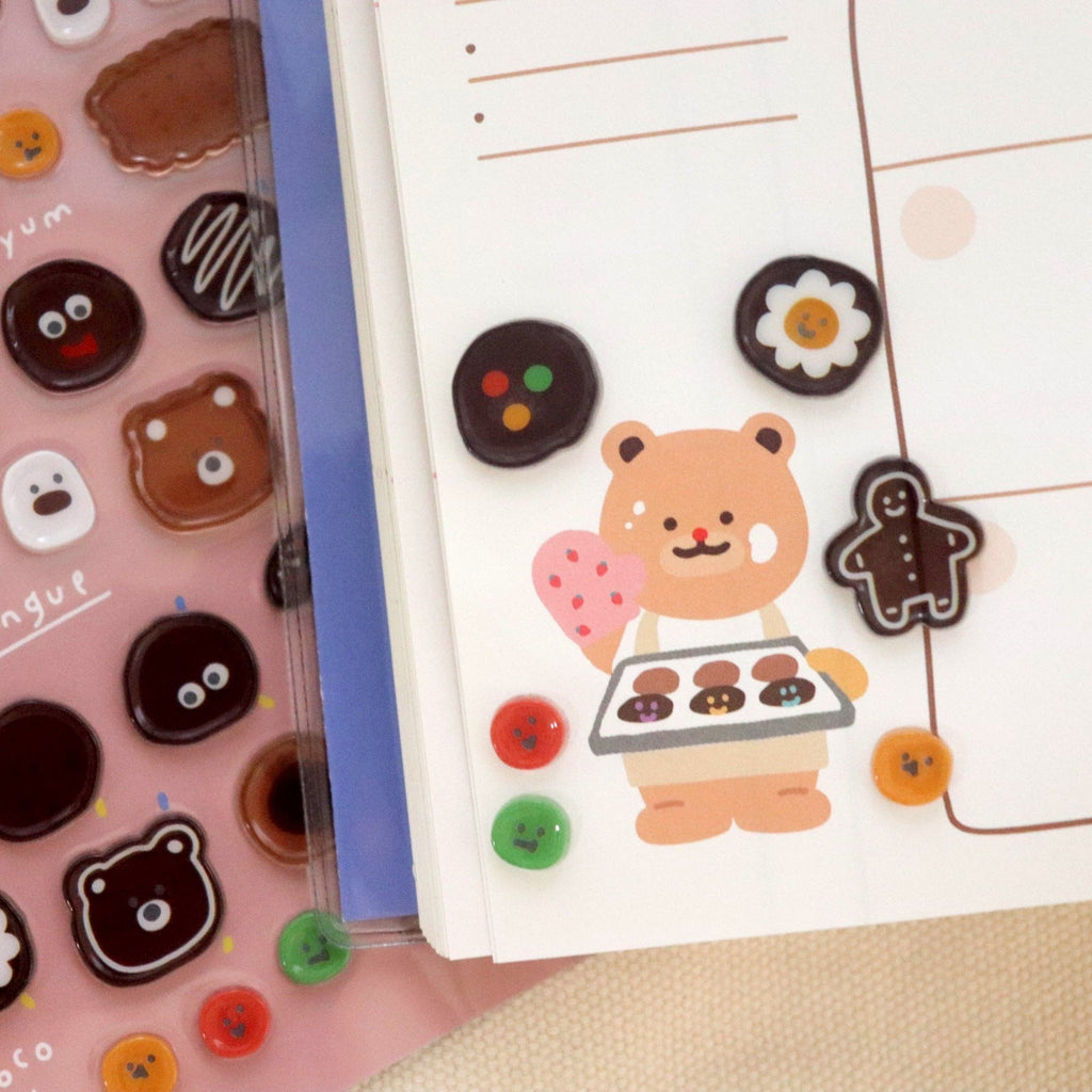 LuLuFun Studio Bonito Cookies Cute Sticker Sheet for Journaling