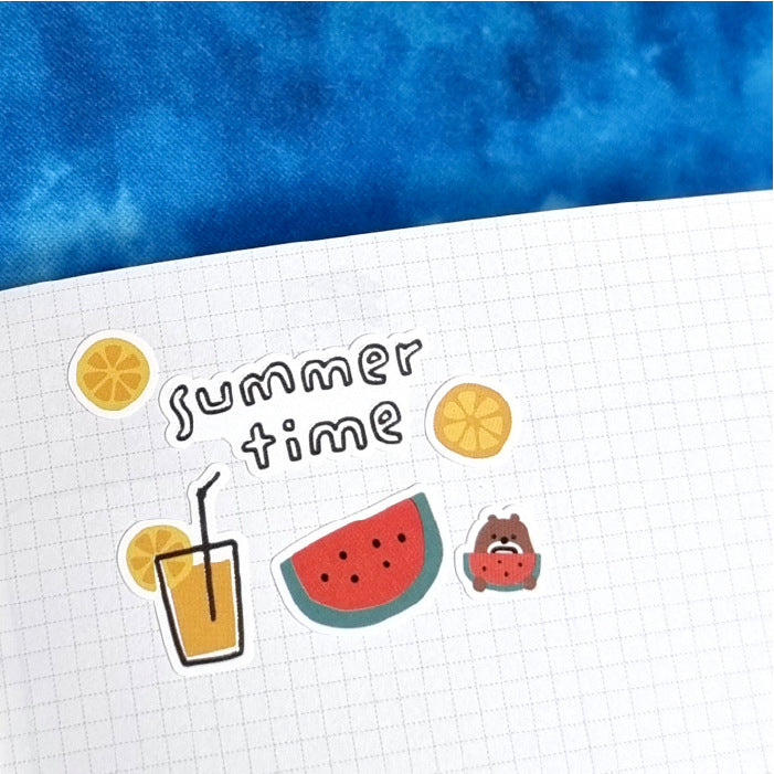 LuLuFun Studio Bonito Summer Time Decorative Sticker Sheet – 9.5x15cm